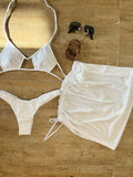 Mesh drawstring Skirt