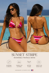 Sunset Stripe Reversible Triangle Bikini