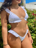 Cheeky ruffle bikini set